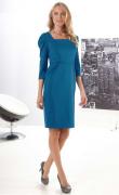 Carree-Kleid blau