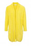 Chenille-Grobstrickjacke gelb