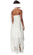 Chiffon-Abendkleid creme Gr. 17 ( 34)