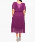 Chiffon-Abendkleid himbeere Gr. 50
