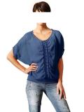 Chiffon-Bluse+Top rauchblau Größe 38