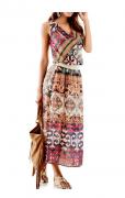 Chiffon-Maxikleid bunt