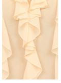 Chiffon-Volantbluse champagner