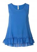 Chiffon-Volanttop royalblau