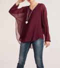 Chiffonbluse bordeaux