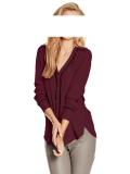 Chiffonbluse bordeaux Gr. 40