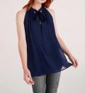 Chiffonbluse marine