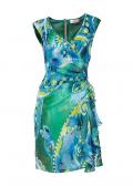 Chiffonkleid blau-grün