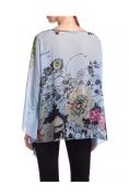 Chiffontunika hellblau-bunt