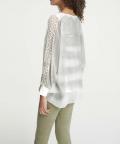 Chiffontunika mit Spitze schlamm-offwhite