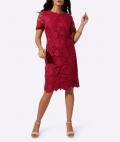 Cocktail-Spitzenkleid kirsche