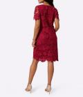 Cocktail-Spitzenkleid kirsche
