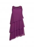 Cocktailkleid im Layerlook mit Pailletten beere