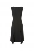 Cocktailkleid mit Godet-Chiffoneinsätzen schwarz