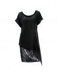 Cocktailkleid mit Pailletten schwarz