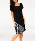 Cocktailkleid mit Pailletten schwarz