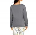 Cut-Out-Dekolleté-Pullover grau