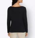 Cut-Out-Dekolleté-Pullover schwarz