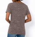 Cut-out-Shirt dunkeltaupe-ecru