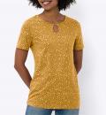 Cut-out-Shirt ocker-ecru