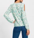 Cut-outs-Jersey-Stretchshirt mint-champagner