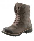 Damen-Winter-Schnürboots braun-oliv