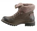 Damen-Winter-Schnürboots braun-oliv