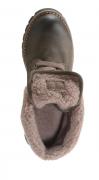 Damen-Winter-Schnürboots braun-oliv