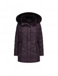 Daunenjacke in Präge-Optik aubergine