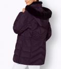 Daunenjacke in Präge-Optik aubergine