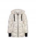 Daunenjacke mit Kapuze ecru