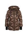 Daunenjacke mit Kapuze schoko
