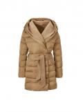 Daunenjacke mit Wollbesatz camel