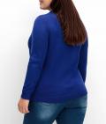Dekolleté-Pullover royalblau