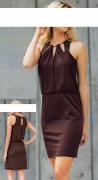 Dekolletékleid-Kleid braun