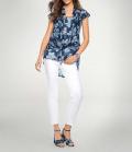 Designer-2-in-1-Bluse blau