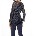 Designer-2-in-1-Meshshirt mit Pailletten marine