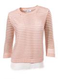 Designer-2-in-1 Pullover apricot-ecru