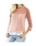 Designer-2-in-1 Pullover apricot-ecru