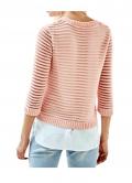 Designer-2-in-1 Pullover apricot-ecru