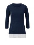 Designer-2-in-1-Pullover marine-ecru