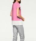 Designer-2-in-1-Shirt rosa-weiß