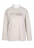 Designer-2-in-1-Sweatshirt sand-melange