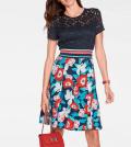 Designer-2-in1-Kleid marine-bunt