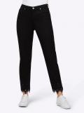 Designer-5-Pocket-Jeans mit Spitze schwarz