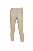 Designer-7/8-Lammnappaleder-Hose beige