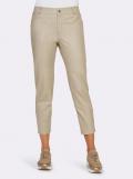 Designer-7/8-Lammnappaleder-Hose beige