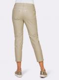 Designer-7/8-Lammnappaleder-Hose beige