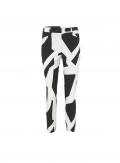 Designer-7/8-Stretch-Druckhose schwarz-ecru