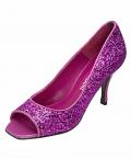 Designer-Abend-Peeptoepumps pink